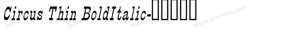Circus Thin BoldItalic字体转换